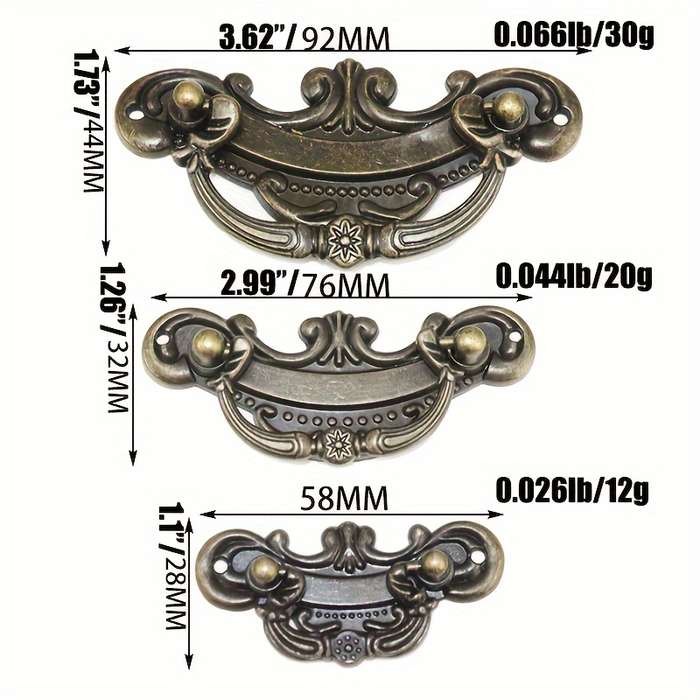 Zinc Alloy Drawer Pull with Ornate Design
