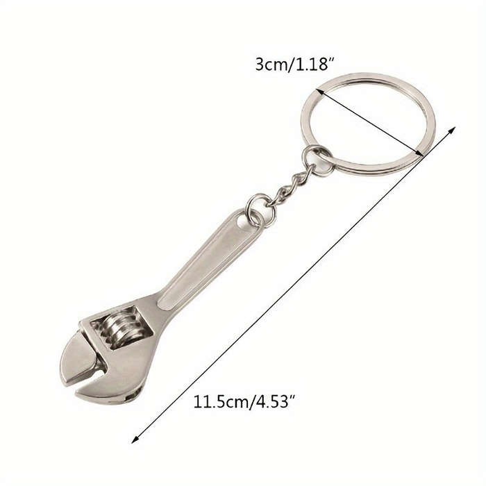1pc Stainless Steel Mini Wrench Keychain -