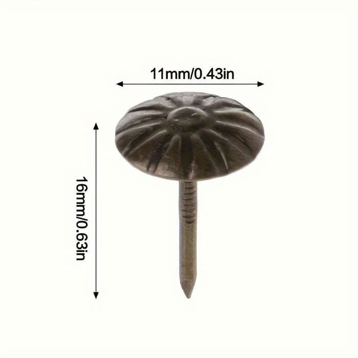 Decorative Antique Iron Chrysanthemum Upholstery Tacks In