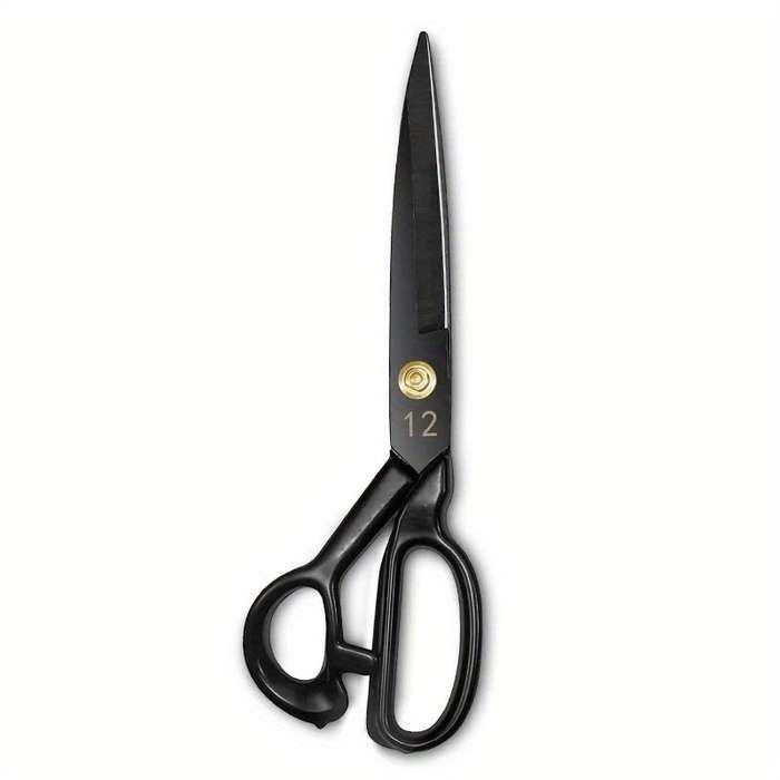 Professional Tailor Scissors: Heavy Duty Sewing Scissors For Cloth And Leather - 27.94 Size - Black