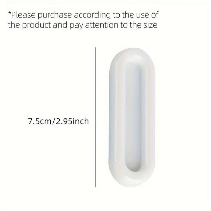 Easy-Install White Sliding Cabinet Handle