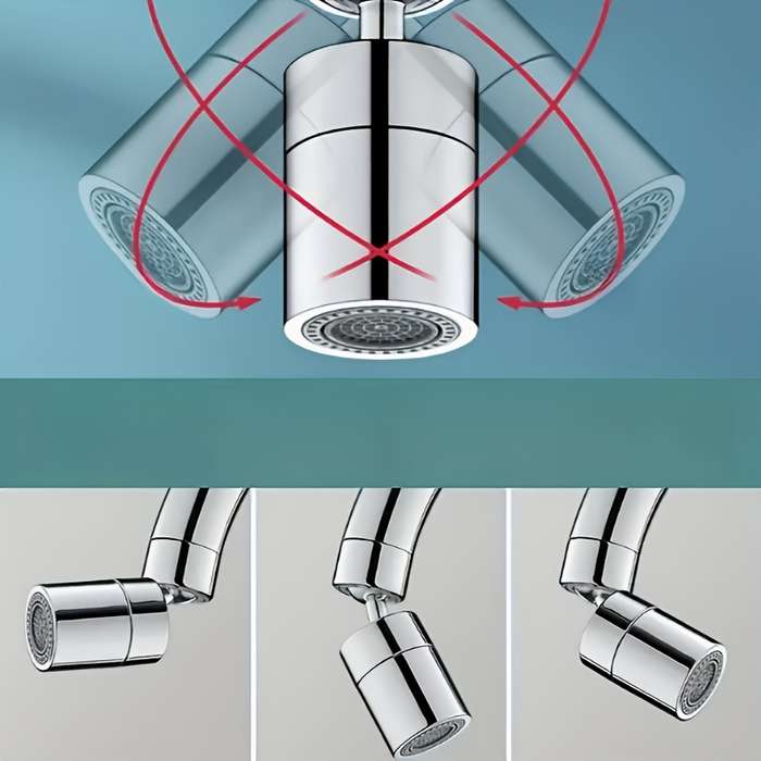 1pc 201 Stainless Steel 720 Rotatable Kitchen Bathroom Faucet