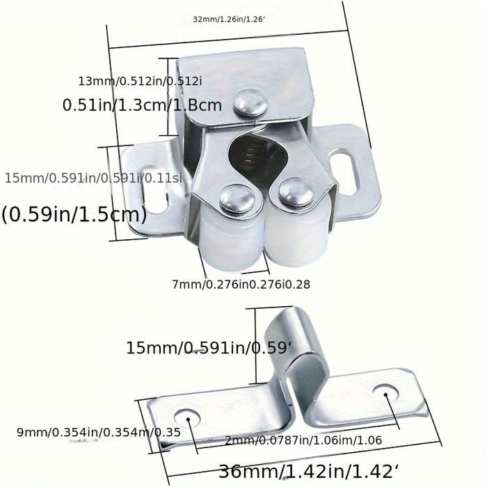 24pcs Cabinet Locks With Double Rollers
