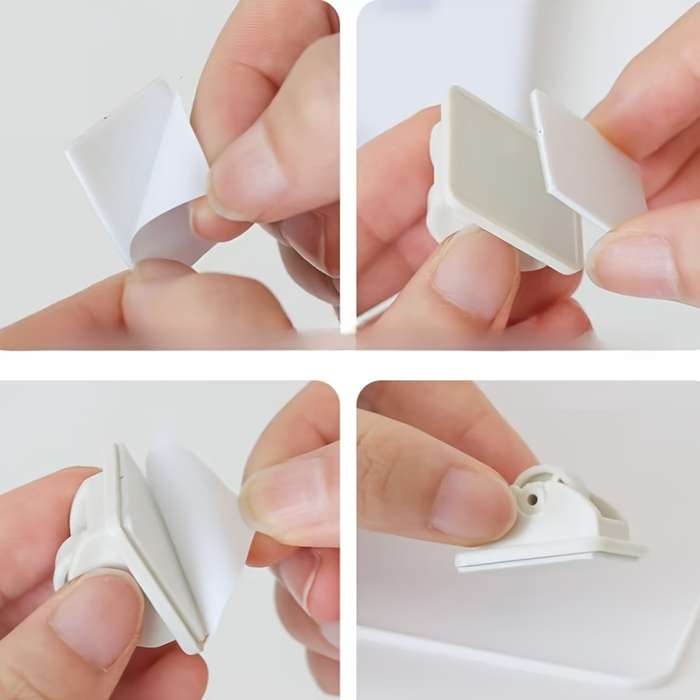 Self-adhesive plastic roller casters