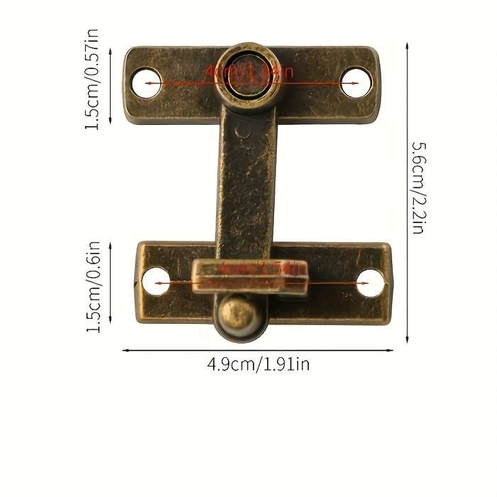 1pc Vintage Bronze Sliding Window Door Lock Handle -