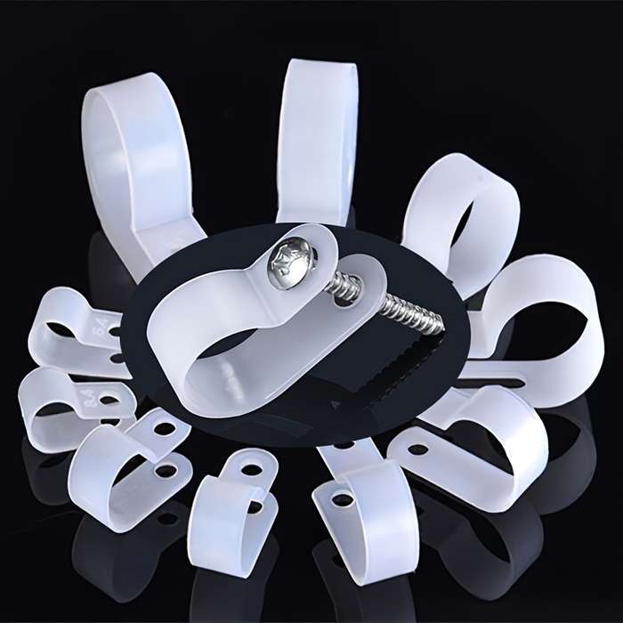 Nylon White Cable Clip Wire Clamp
