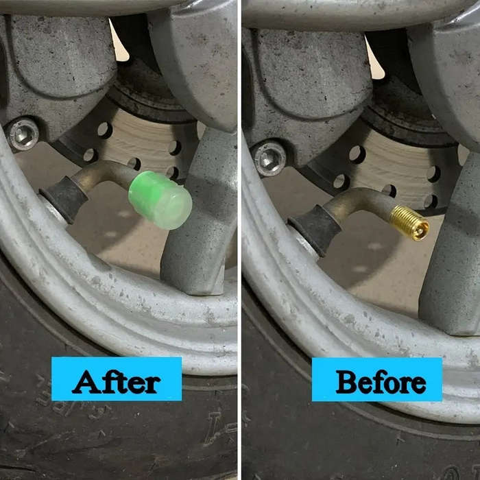 4pcs Glow-in-the-Dark Tire Valve Caps