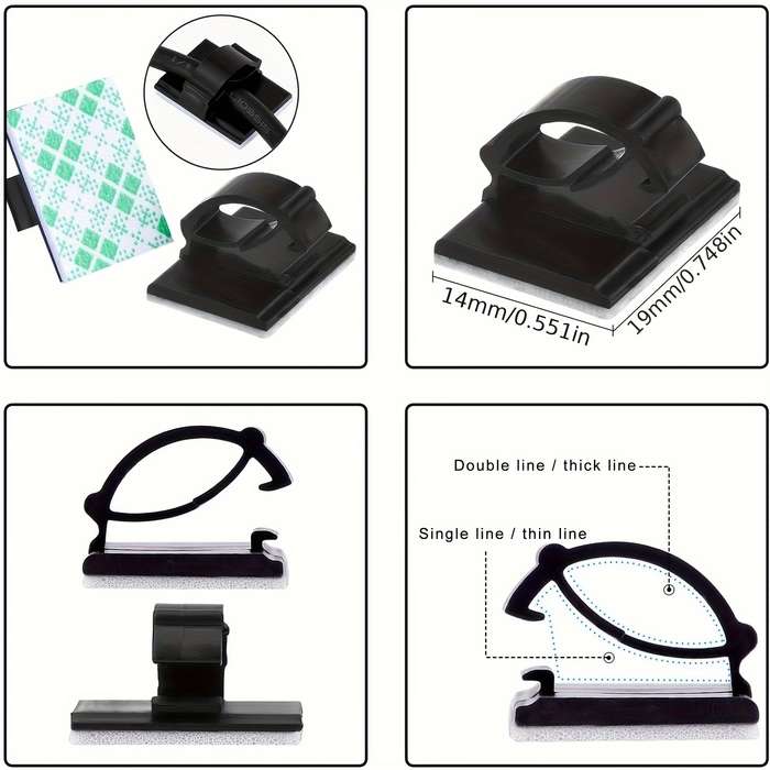 Adhesive Cable Clips Wire Clips