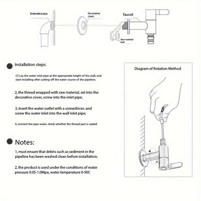 1pcs G1/2 Outdoor Faucet