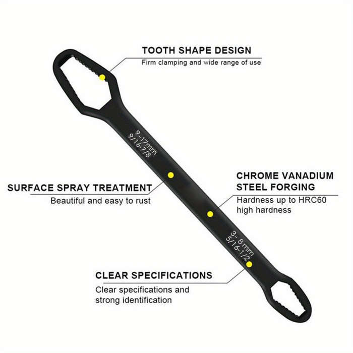 1pc Universal Self-Adjusting Multi-Function Wrench