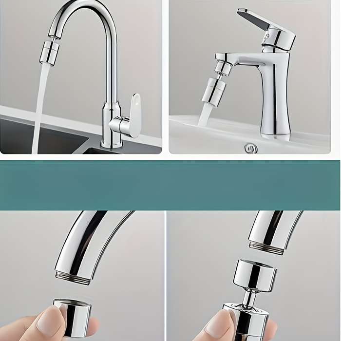 1pc 201 Stainless Steel 720 Rotatable Kitchen Bathroom Faucet