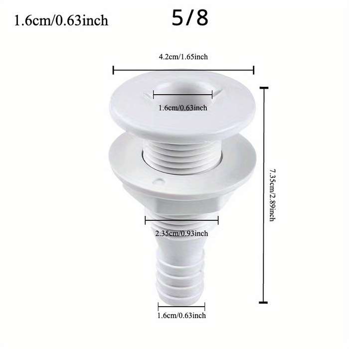Plastic Thru Hull Fitting Connecto
