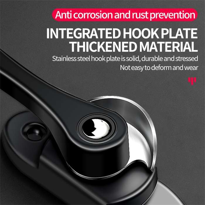 1PCS Crescent Lock Two-way Rotating Stainless Steel Sliding Door And Window Anti-theft Lock Accessor