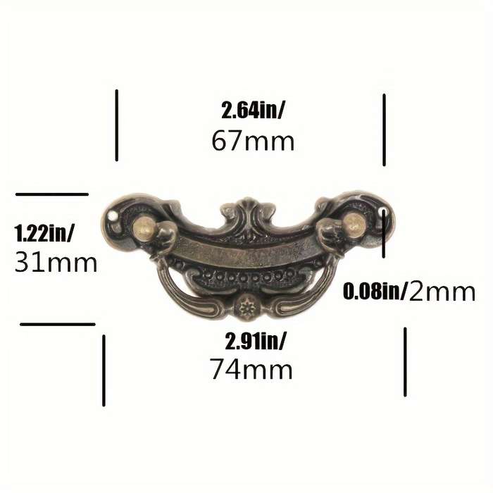 Zinc Alloy Drawer Pull with Ornate Design