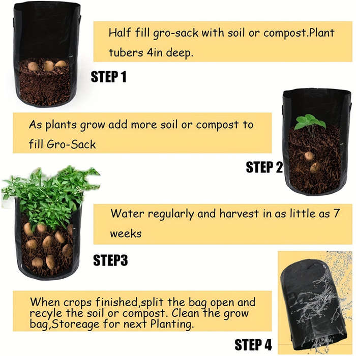 1-Pack Potato Grow Bag (7 Gallon) with Inlet Baffle