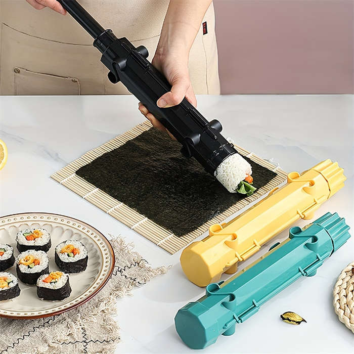 2-Piece Plastic DIY Striped Sushi Mold Convenient Sushi Rice Ball Making Tool Set