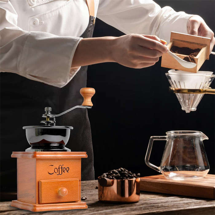 Retro Style Hand Crank Coffee Grinder Ideal for Home Use