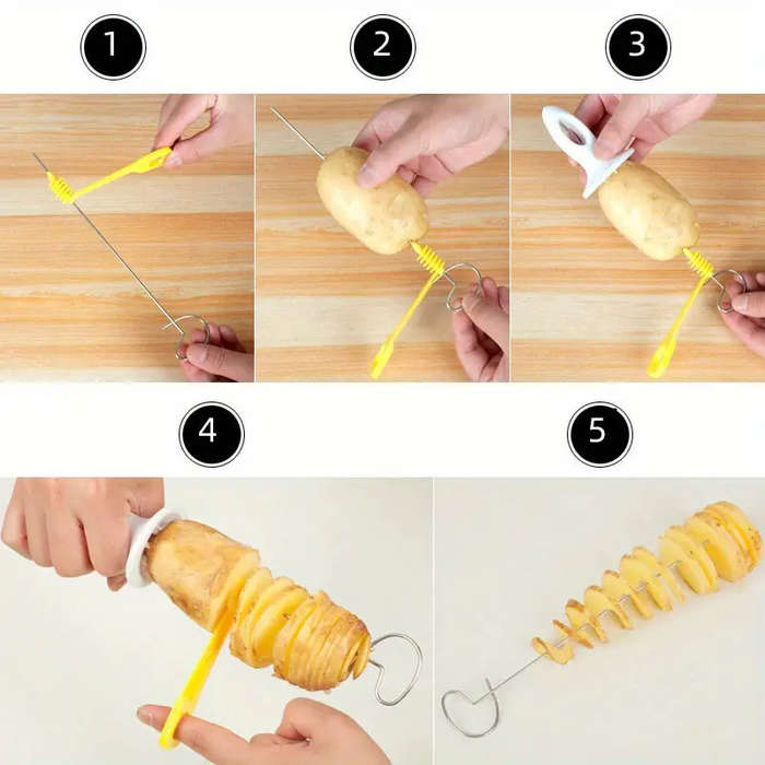 6-Piece Multi-Function Spiral Potato Slicer Set