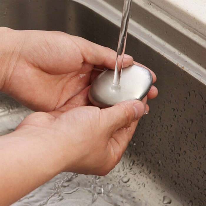 Stainless Steel Oval Soap to Remove Hand Odor and Garlic Fishy Odor