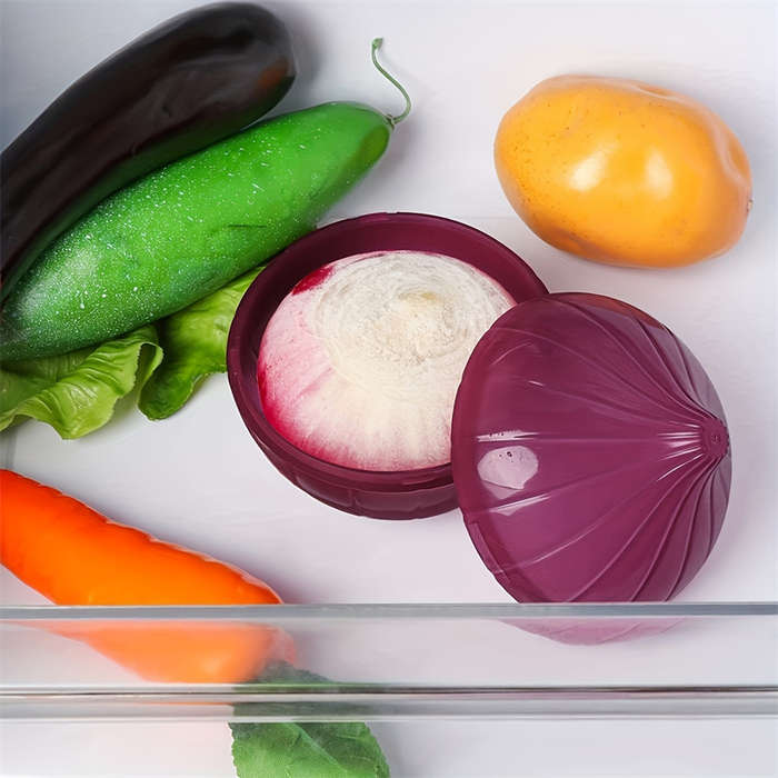 2-Piece Set Lemon and Onion Food Crisper Multi-Purpose Plastic Storage Container