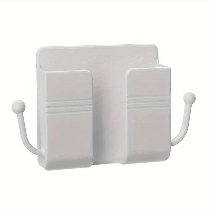 1Pcs Adhesive Wall Mount Bracket with Hook Cell Phone Charger Remote Control Organizer