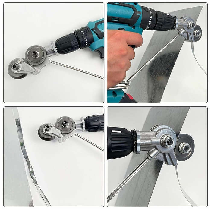 Electric Drill Modified Shearing Tool Drill Attachment for Metal Cutting