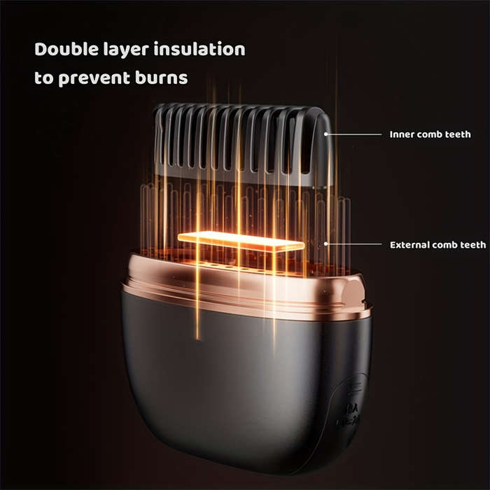1-Pack Mini Pro Cordless Straightening Brush with Negative Ion Technology