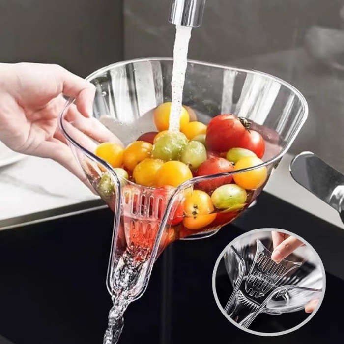 Multifunctional Plastic Colander Set For Kitchen Sink, Food Cleaning, Salad Preparation