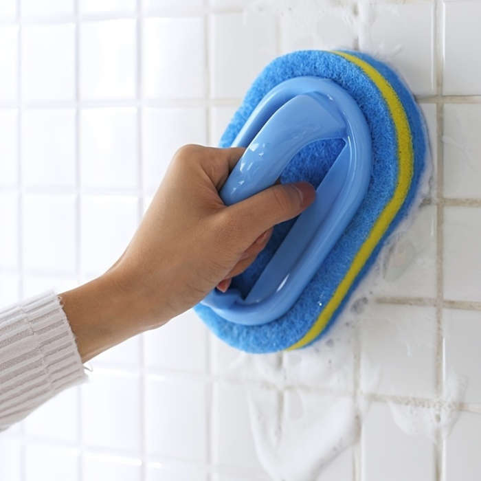 3-Layer Household Cleaning Sponge With Handle