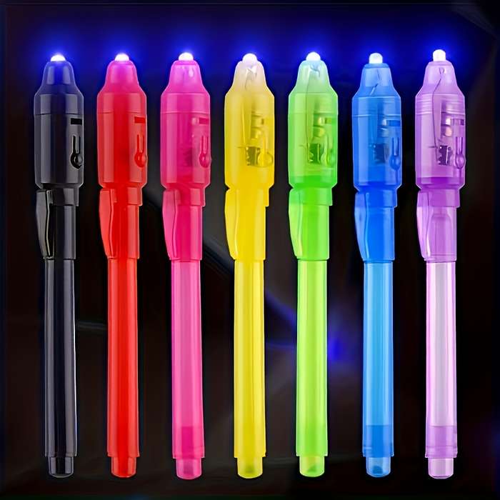 7-Piece Uv Pen Set Invisible Ink Marker Pen