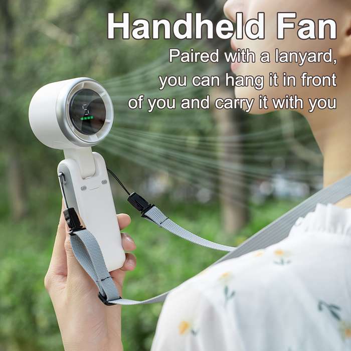 Elegant Handheld Portable Fan With High-Speed Motor