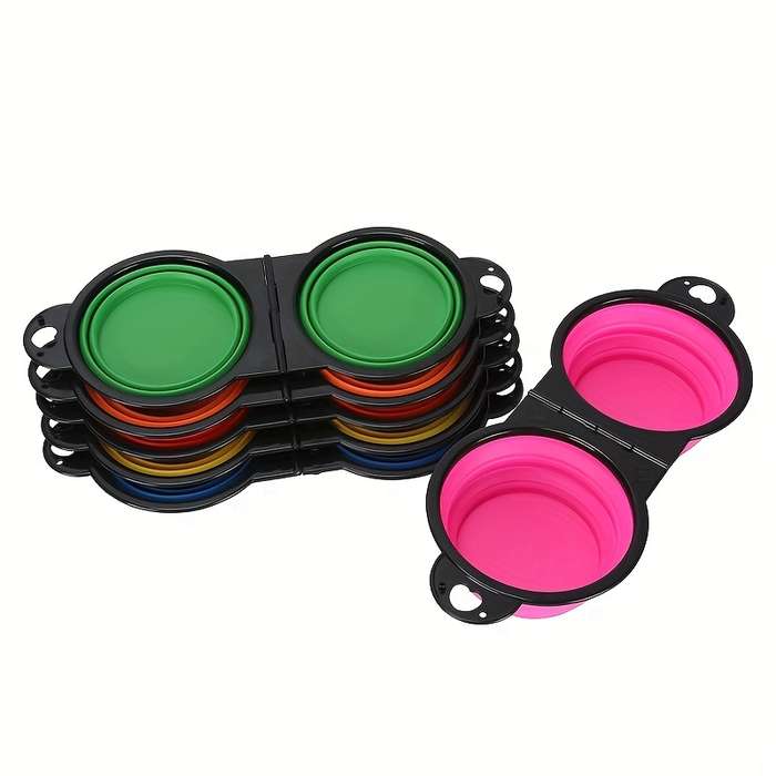 2 In 1 Folding Tpe Dog Food Bowl Water Bowl