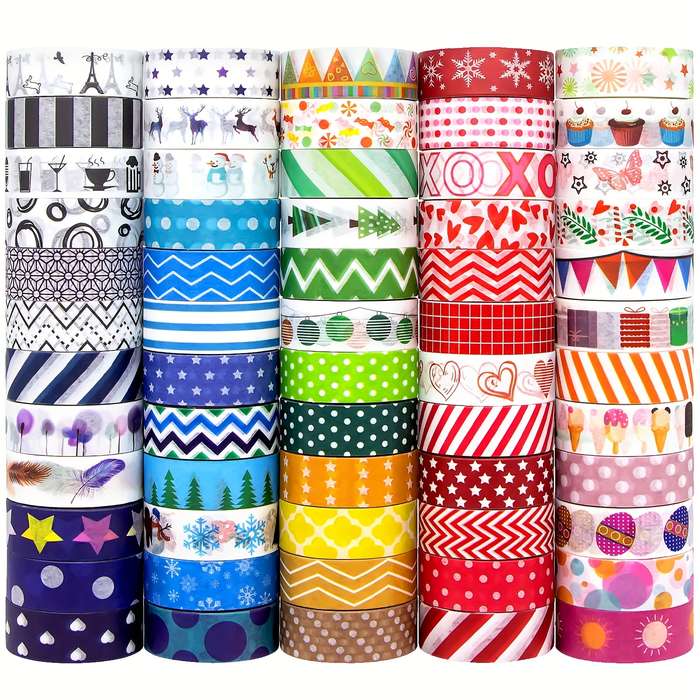Value Pack Of 60 Cute Wa Tape Rolls