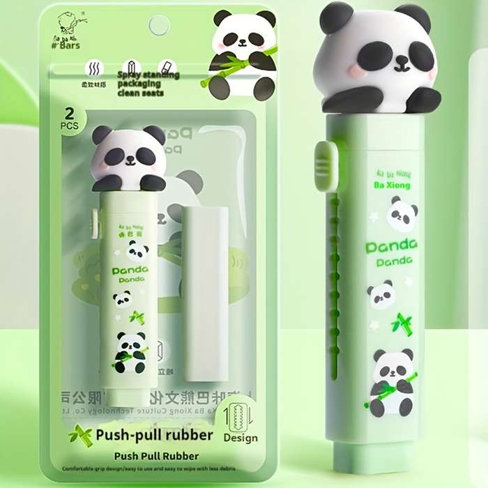 1pc Cartoon Silicone Push-Pull Eraser