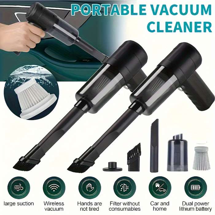 Portable Handheld Vacuum Cleaner With Accessories
