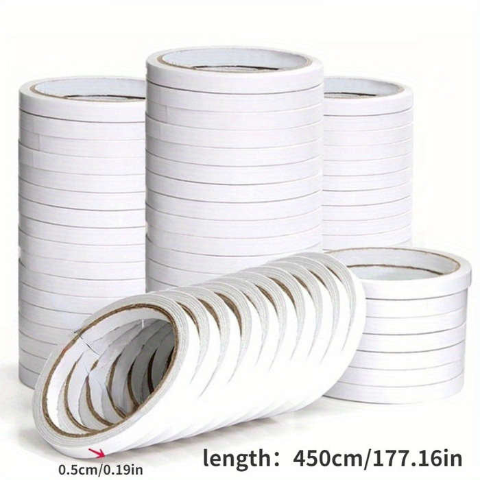 20 Rolls Of Double-Sided Clear Tape - Strong Adhesive