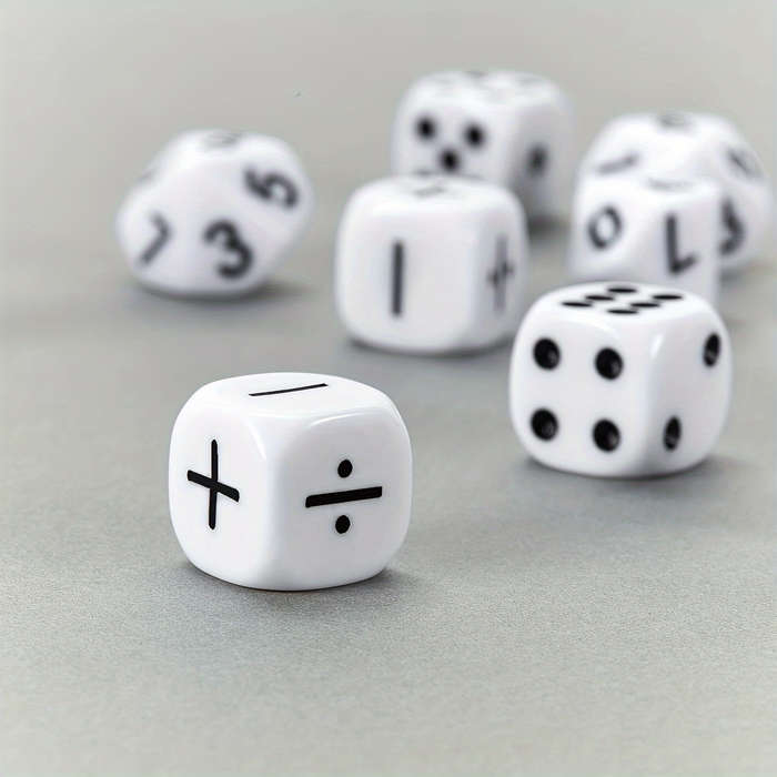 18-Piece Acrylic Math Magic Dice Set