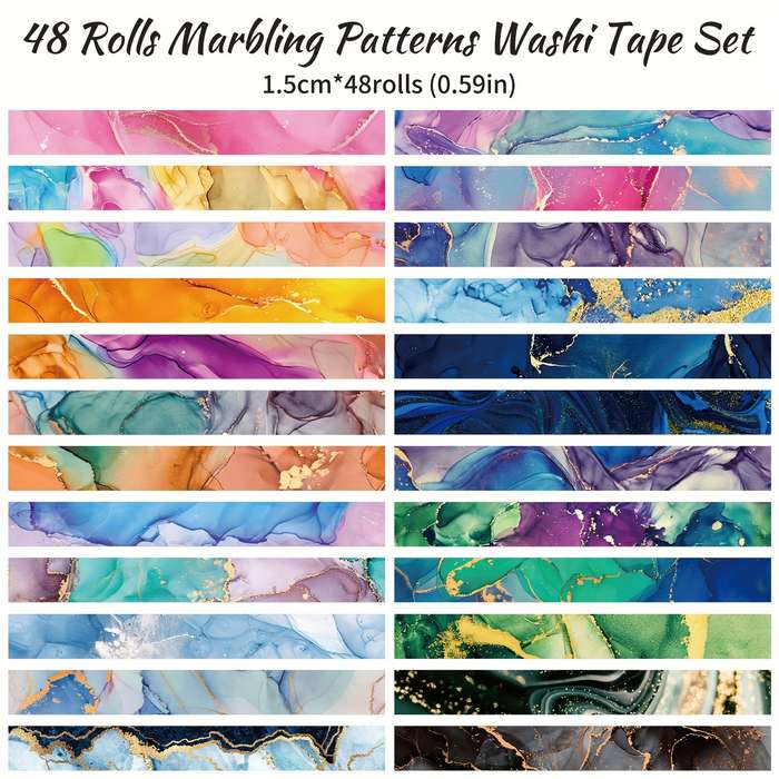 48 Rolls Of Washi Tape Set