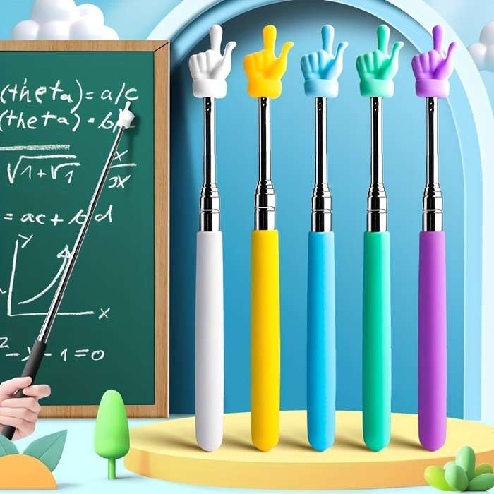 1pc Colorful Telescopic Finger Reading Stick