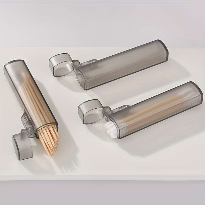 1 clear portable toothpick box