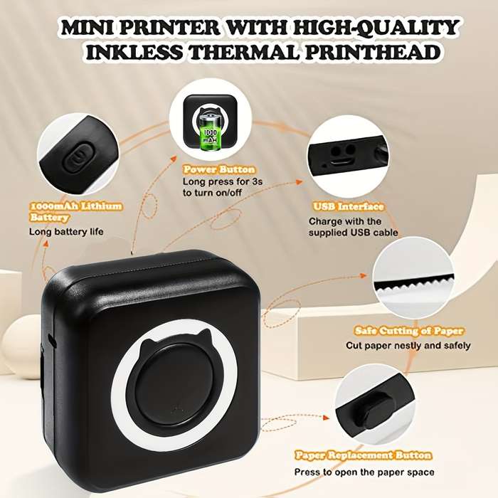 Sticker Printer Mini Thermal Printer