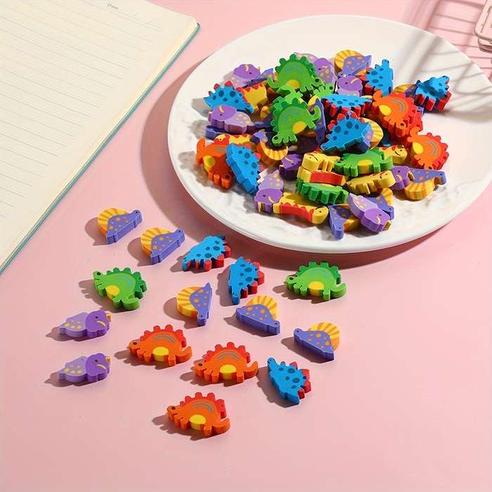 30pcs Colorful Dinosaur Erasers