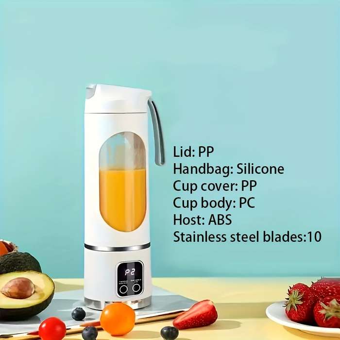 Portable Usb Rechargeable Blender And Juicer - Easy To Clean, Perfect For Making Fruit And Vegetable