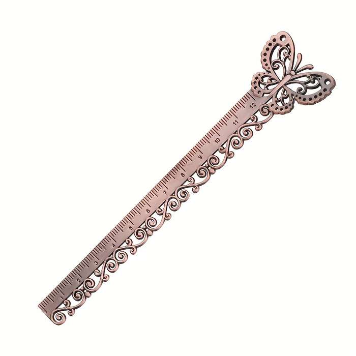 1 Piece Of Elegant Metal Bookmark Ruler