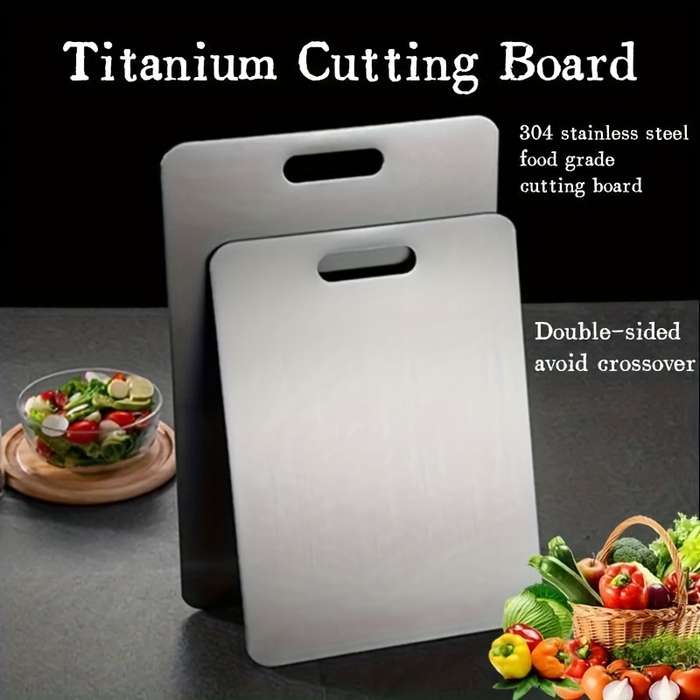 Stainless steel kitchen cutting board double sided