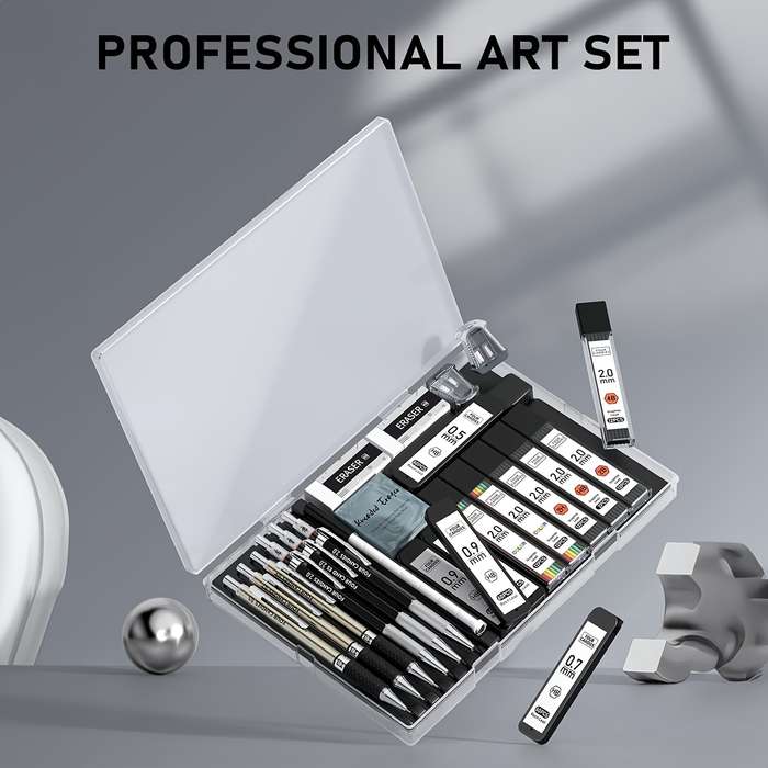 25-Piece Art Set Mechanical Pencils