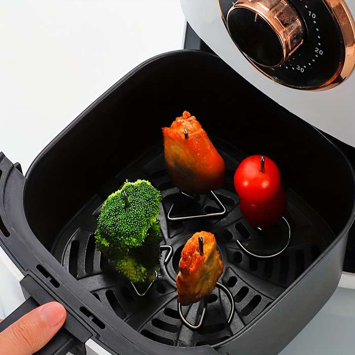 10 Pieces Of Stainless Steel Air Fryer Vertical Kebab Thickened Kebab Sticks Air Fryer Oven Kebab Ke