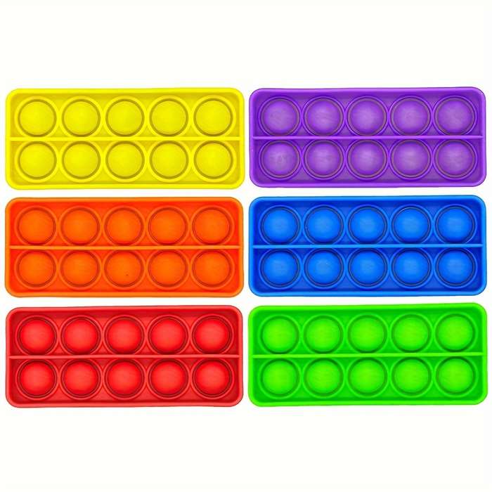 6-Pack Silicone Ten Frame Counting Teaching Aids