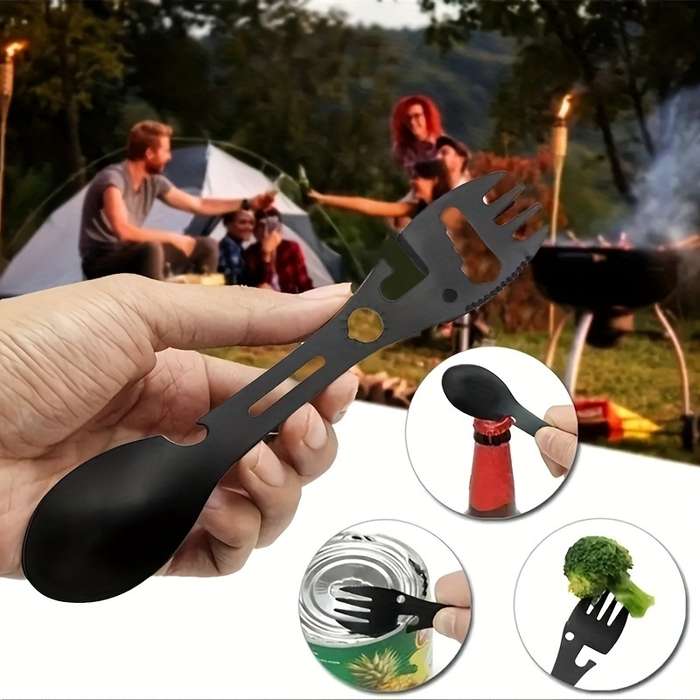 10 In 1 Multifunctional Outdoor Camping Survival Fork Spoon