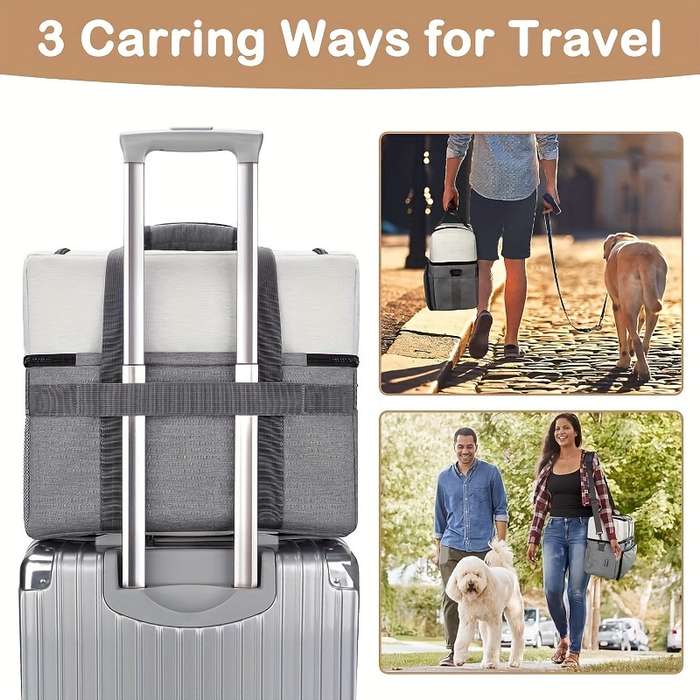 Double Layer Dog Travel Bag, Pet Travel Bag